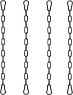 Verlängerungskette für Hängesessel 4 Stück Hängesessel Kette Ø4mm 50cm Metallkette Stahlkette Schaukelketten mit 8 Stück Karabiner für Hängematte Hängestuhl Sandsack