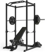 Atletica R5-Base Power Rack | Squat Rack Basiskäfig für Grundübungen | Multi-Grip Klimmzugstange,...