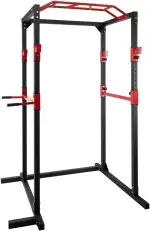 Ultrasport Unisex-Erwachsene Power Fitness Multifunktionales Rack für effektives Ganzkörpertraining, Massive Stahlkonstruktion, Schwarz/Rot, Extra breit