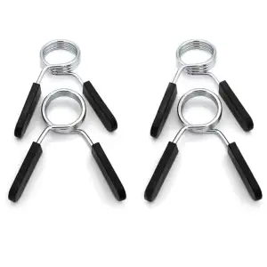 Voarge Hantelstange Federverschluss 4 Stück Gewicht Hebel-Klemmen für Hanteln, Hantel-Klammern für Hanteln, Gewichtheben, Hantelbefestigung, Feststeller, 30mm, Federclip, Hantel