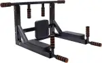 An der Wand befestigte Pull-Up Bar,Multifunktionale Dip Station Wandmontage,Wandmontierte Dip Station mit breitem Griff, robust, 200 kg Traglast, für Homefitness und Krafttraining