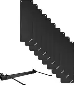 Oliver – 10er Set rutschfeste Sportmatte mit Ösen inkl. Sveltus Wandhalterung zum Aufhängen – Yogamatte für Yoga, Pilates, Gymnastik & Fitness – Gymnastikmatte Fitnessmatte (180 x 60 x 1 cm | Schwarz)