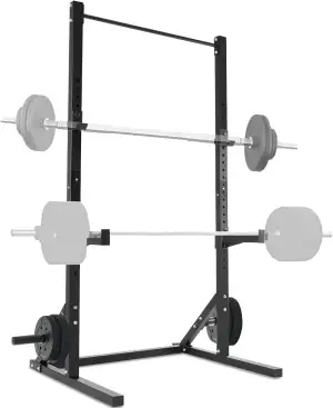 ISE Power Cage Verstellbares Kraftstation-Rack für Gewichtheben, Kniebeugen und Kreuzheben, Power Rack Schwarz Smith Machine Multipresse, Stahl-Konstruktion Klimmzugstange für Home Gym