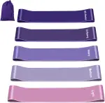 Fokky Fitnessbänder [5er Set], 100% Naturlatex Resistance Bands Widerstandsbänder mit Übungsanlei...