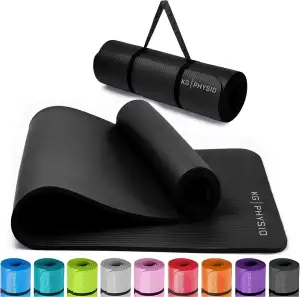 KG PHYSIO Yogamatte Rutschfest & Gepolstert - Yoga Matte mit Tragegurt, Fitnessmatte, Sportmatte ...