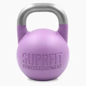 SUPRFIT – Pro Competition Kettlebells – genormte Wettkampf Kugelhantel aus massivem Stahleinzelguss für Kraft- & Crosstraining – mit Farbcodierung zur besseren Unterscheidung der Gewichte