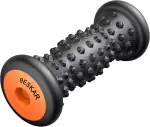 Fußmassagerolle für Plantarfasziitis, Tragbarer Gummi Massagerolle zur Linderung Fußgewölbe-Schmerzen Massager Roller for Foot Arch Pain, Heel Spur Pain, Stress Relief, Neuropathy