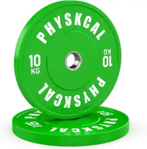 PhysKcal Farbige Bumper Plates, Olympic Hantelscheiben mit Ø50 mm Bohrung, IWF-S