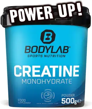 Bodylab24 Creatine Powder 500g, reines Creatin Monohydrat Pulver, 100 Portionen, Produkt der Kölner Liste