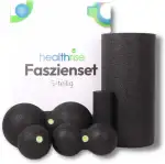 Health Rise Faszien Set für optimale Selbstmassage | 5-teilig | Inklusive Faszienrolle, Duoball 8...
