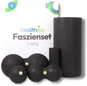 Health Rise Faszien Set für optimale Selbstmassage | 5-teilig | Inklusive Faszie