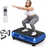 Vibrationsplatte, EvoSpark Vibrationsplatte Testsieger 2025 Verbesserte mit Doppelmotoren für Abnehmen, Ganzkörpertraining - Massagegerät, 450 LBS Power Plate Vibrationsboard für Home Workout