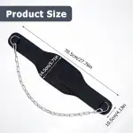Gewichthebergürtel mit 36" verstellbare Kette, Gym Gürtel für Bodybuilding, Krafttraining, Gewich...