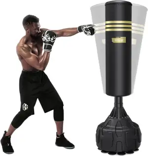 Dripex 165cm Freistehender Boxsack Standboxsäcke, MMA Boxpartner Boxing Trainer Heavy Duty Punchingsäcke Boxsack mit Saugnäpfen