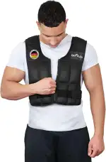 DH FitLife Verstellbare Gewichtsweste 10/20/30KG zum Muskelaufbau u. Krafttraining | Weighted Vest | Laufweste Damen Herren | Fitness Trainingsweste