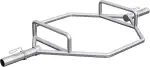 GORILLA SPORTS® Trap Bar - Olympia 50 mm, bis 270 kg Belastbar, mit 2 Federverschlüsse, Verchromt, Gerändelt - Olympische Hexagon Hantelstange, Olympic Hexagon-Bar, Trizeps-Stange