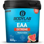 Bodylab24 EAA Extreme 500g, Essentielle Aminosäuren angereichert mit 1,5g Glutamin, 1g Alanin und den Vitaminen B6 und B3 als fruchtiges Getränk für Regeneration und Muskelaufbau, Fruchtmix