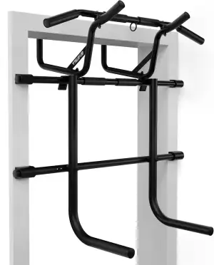 PULLUP & DIP Klimmzugstange für Türrahmen zum Einhängen ohne Schrauben und kein Abrutschen, Profi Türreck, Pull-up Bar mit gepolsterten Griffen
