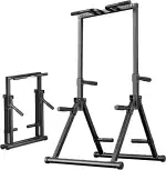 Klimmzugstange Faltbar Freistehend Dip Station – 195-231cm Höhenverstellbar 220KG Dreiecksstruktu...