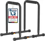 DH FitLife Dip Barren Bars | Dip Station | Kraftstation Fitnessgerät für Zuhause | Parallettes Calisthenics Training Equipment | Krafttraining 80-100 cm individuell verstellbar