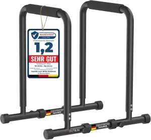 DH FitLife Dip Barren Bars | Dip Station | Kraftstation Fitnessgerät für Zuhause | Parallettes Calisthenics Training Equipment | Krafttraining 80-100 cm individuell verstellbar