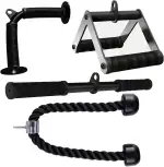 Fitarc Kabelmaschinen-Zubehör Set, Lat Pulldown Zubehör für Heimfitnessgeräte, Trizeps-Zuggriff f...