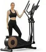 Crosstrainer für Zuhause, Aeriflo M100 8kg Schwungmasse Ellipsentrainer mit Kinomap App, 42cm Schrittlänge & Pulsmesser, Leises Magnetbremssystem, 80% Vormontiert, bis 150kg Belastbarkeit