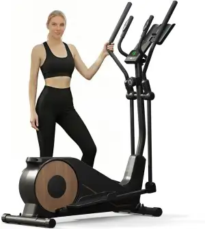 Crosstrainer für Zuhause, Aeriflo M100 8kg Schwungmasse Ellipsentrainer mit Kinomap App, 42cm Schrittlänge & Pulsmesser, Leises Magnetbremssystem, 80% Vormontiert, bis 150kg Belastbarkeit