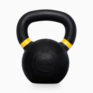 SUPRFIT – Elite Kettlebells – pulverbeschichtete Kugelhantel aus massivem Gusseisen für Fitness, Crossfit & Krafttraining – mit Farbcodierung zur besseren Unterscheidung der Gewichte