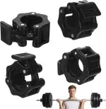 4 Stück Langhantel Klemmen Hantel Verschluss Schnellverschluss, Hantelverschlüsse, Kurzhantelstange Schnellverschluss Schnellverriegelung für Workout Gewichtheben (Schwarz)