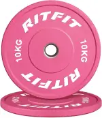 RitFit Olympische Bumper Plates Hantelscheiben Ø 50 mm Gewichtsscheiben Für Krafttraining & Gewichtheben, 5-20kg