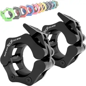 WARM BODY COLD MIND Verstärkt 50mm Hantelverschlüsse/Olympic Barbell Collars - Schnellverschluss Hantel Clips, Olympische Hantelverschluss, Langhantel Klemmen, Hantelklemmen