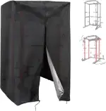 HoldOneLight Squat Rack Cover, wasserdichte Outdoor Gym Equipment Covers mit Reißverschluss für Kniebeugen-Rack/Gewichtheber-Rack/Heim-Fitnessgerät
