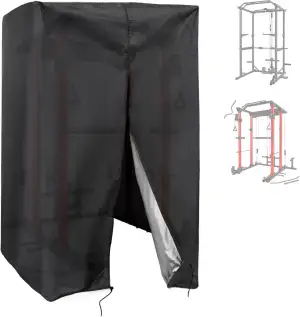 HoldOneLight Squat Rack Cover, wasserdichte Outdoor Gym Equipment Covers mit Reißverschluss für Kniebeugen-Rack/Gewichtheber-Rack/Heim-Fitnessgerät