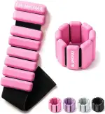 Amonax Gewichtsmanschetten Ankle Weights Set, Fitness Gewichte Für Beine Und Arme, 2x0,5kg Gewichte Handgelenk Für Frauen Männer, Pilates Gewichte Leg Weights