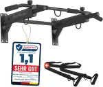 DH FitLife 4in1 Klimmzugstange Wand zur Wandmontage mit Spreizdübel, Multifunktionale Pull-Up Bar...