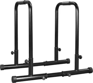 Yaheetech Dip Barren Fitness Dip Station Parallettes Gymnastik Calisthenics Equipment mit Steckverbindern 81-90 cm höhenverstellbar