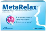 Metagenics MetaRelax - Magnesium-Tabletten mit Vitamin B6, B12, D & Folsäure - Zur Verringerung von Müdigkeit & Ermüdung und zur Unterstützung der normalen Muskelfunktion - 90 Tabletten