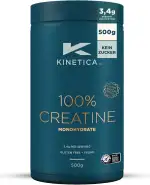 Kinetica Sports Creapure® 100% Kreatin Monohydrat Pulver - Geschmacksneutral | 3.4g Kreatin/Portion, 147 Portionen/500g Packung | Vegan & Glutenfrei | Unterstützt Leistungsfähigkeit & Muskelkraft