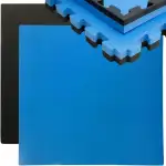 EYEPOWER EVA Trainingsmatte 90x90x4 cm - zweifarbige dicke Turnmatte Fitness Sport Matte Fitnessr...
