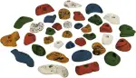 ALPIDEX 35 Klettergriffe | Klettersteine | Kletterfläche 3-5 m² | Griffe Größen L, M, S | Klettergriffset | Wetterfest