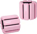 TOPESCT Verstellbare Handgelenkgewichte – 2er-Set (je 0,5 kg) | Tragbares Handgelenk- und Knöchelgewichte für Yoga, Tanz, Barre, Pilates, Cardio, Aerobic, Walking