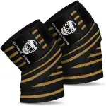 Gymreapers Kniebandagen (Paar) mit Riemen für Kniebeugen, Gewichtheben, Powerlifting, Beinpresse und Cross-Training – flexible 72-Zoll-Kniebandagen für Kniebeugen