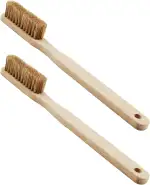 2 PCS Climbing Brush, Kletterbürste für Chalk und Magnesia, Boulder Bürste, Nachhaltige Bambusbürste mit Griffe und Wildschweinborsten für Chalkbags, Zubehör für Klettern und Bouldern zum Reinigen