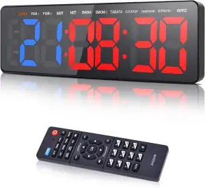 Fitness Training Gym Timer,16.5" Groß Digital LED Wand Uhr,Sport Timer mit Count