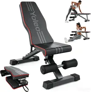 YOLEO klappbare Hantelbank Multifunktion Training Fitness Bank Bauchtrainer Schrägbank mit 6-Fach...