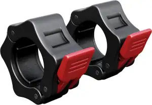 GORILLA SPORTS® Hantelverschlüsse - Paar, 30mm Durchmesser, Schwarz - Schnellverschluss, Hantelstangen Verschluss, Barbell Halsbänder, Langhantelklemmen, Gewichtheben, Strength Training, Fitness