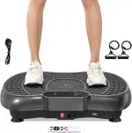 Dskeuzeew Vibrationsplatte Vibrationsgerät - Vibrationstrainer Zuhause mit 99 Intensitätsstufen + 5 Vorprogramm für Ganzkörpertraining Gewichtsabnahme Muskelaufbau