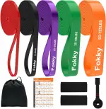 Fokky Fitnessbänder Widerstandsbänder - 5er Set, Resistance Bands mit Türanker & Schutzpads, Gymn...