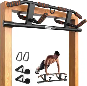 AmazeFan Klimmzugstange Türrahmen, 2024 Upgrade Pull Up Bar mit vielfältigen Gri